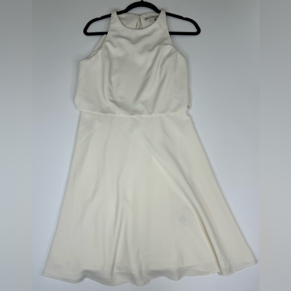 NWT Anthropologie X BHLDN Jill Stuart Barrett Ivory Mini Dress Womens Size 12 - Picture 4 of 12